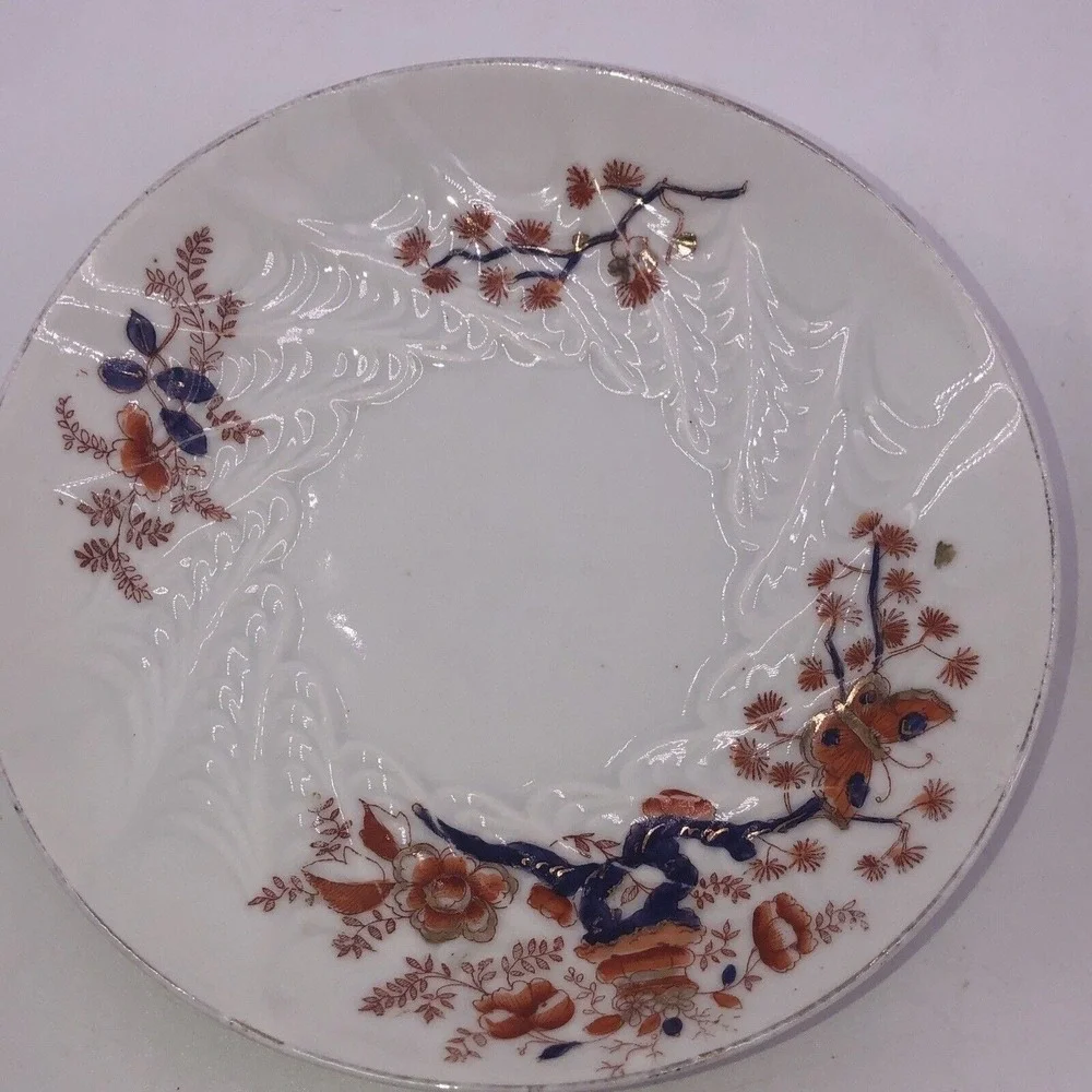 Vintage Imari Style Cup‎ & Saucer Hand Painted Floral Ironstone Numbers 3551